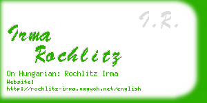 irma rochlitz business card